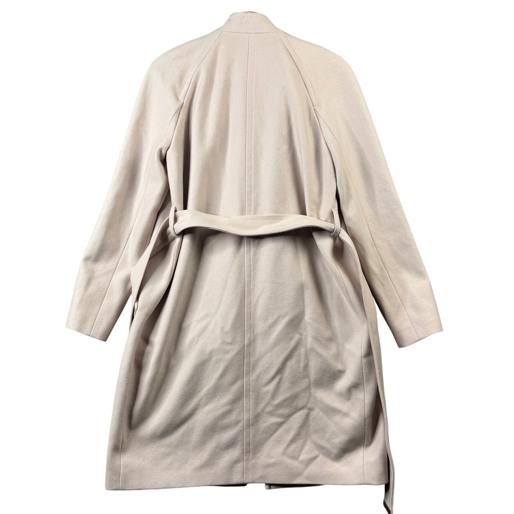 Ted Baker Appia Wool Cashmere Wrap Coat Pale Pink Rose Gold Floral Lining Size 2 - Picture 2 of 8